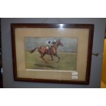 Framed Horse Racing Print - Epinard