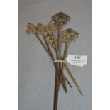 Set of Six Silver Plated Skewers