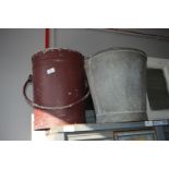 Two Galvanised Metal Buckets