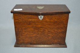 Edwardian Oak Stationery Box