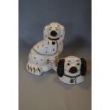 Staffordshire Type Spaniel Dog and Money Box