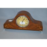 Edwardian Inlaid Mahogany Eight Day Mantel Clock