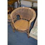 1930's Wicker Tub Chair