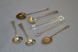 Silver Teaspoons and Sugar Tongs - Approx 66g