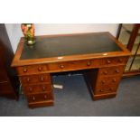 Victorian Mahogany Twin Pedestal Desk