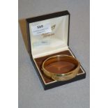 9ct Gold Bangle with Metal Core