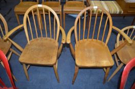 Pair of Ercol Windsor Stickback Armchairs