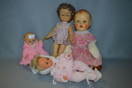 Collection of Four 1970's Plastic Dolls