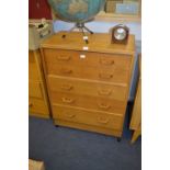 1950's Oak E-Gomme G-Plan Five Height Chest of Drawers