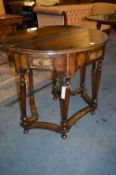 1920's Drop Leaf Gate Leg Hall Table with Three Drawers