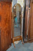 Oak Framed Cheval Dressing Mirror