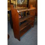 Mahogany Four Height Floor Standing Bookshelf