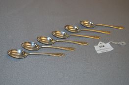 Set of Six Hallmarked Silver Golfing Spoons - London 1931, Approx 82g