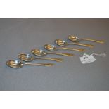 Set of Six Hallmarked Silver Golfing Spoons - London 1931, Approx 82g