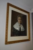 Gilt Framed Print - Portrait of a Lady by Frans Hals