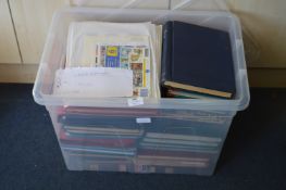 Large Storage Box Containing a Collection of Albums of World and British Stamps