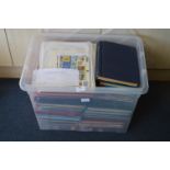 Large Storage Box Containing a Collection of Albums of World and British Stamps
