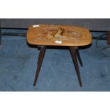 Small Side Table with Decorative Inlaid Top