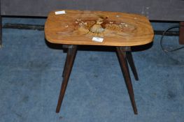 Small Side Table with Decorative Inlaid Top