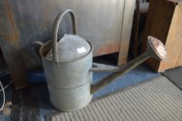 Galvanised Water Bucket with Copper Flower