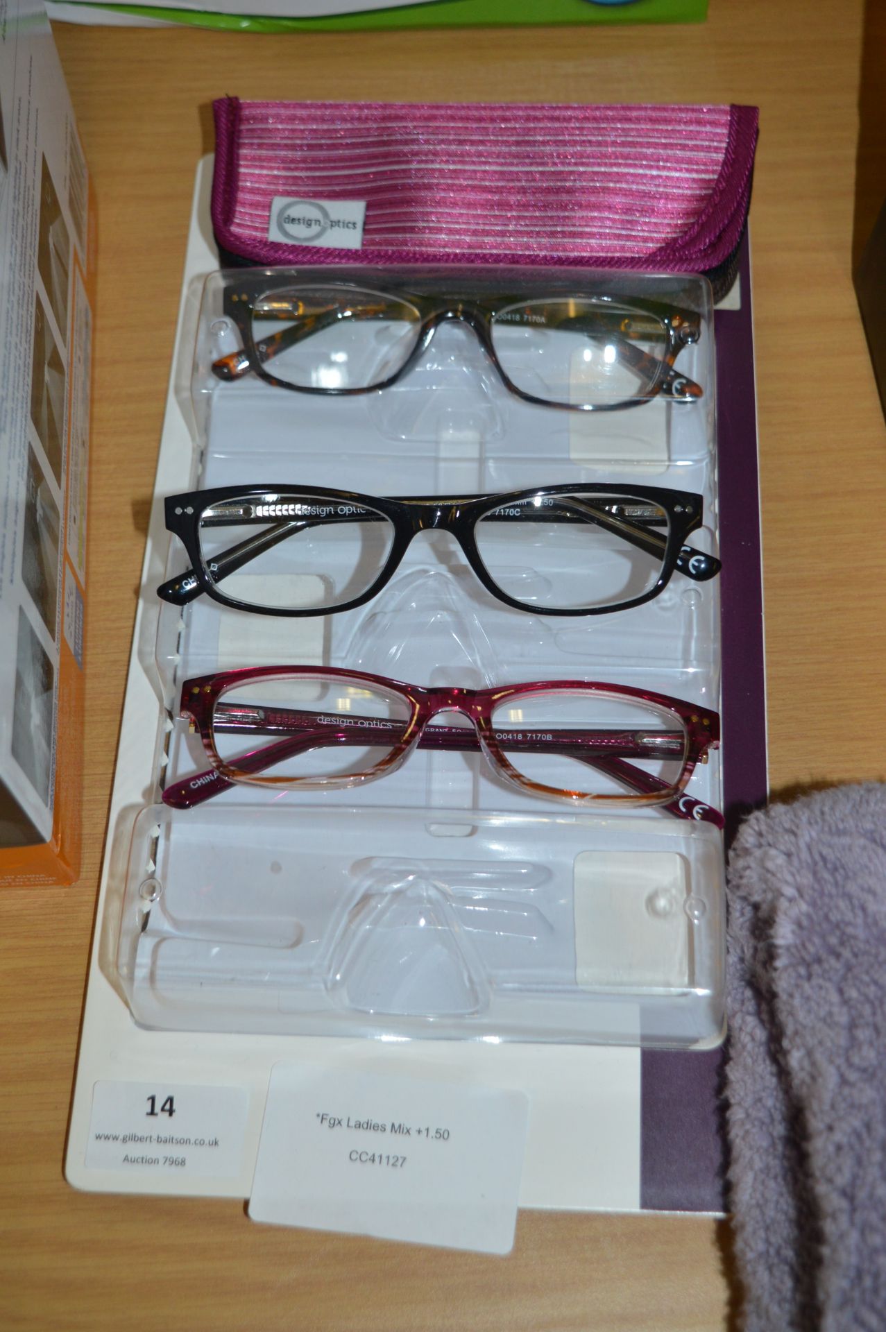 *FGX Ladies Mix +1.50 Reading Glasses