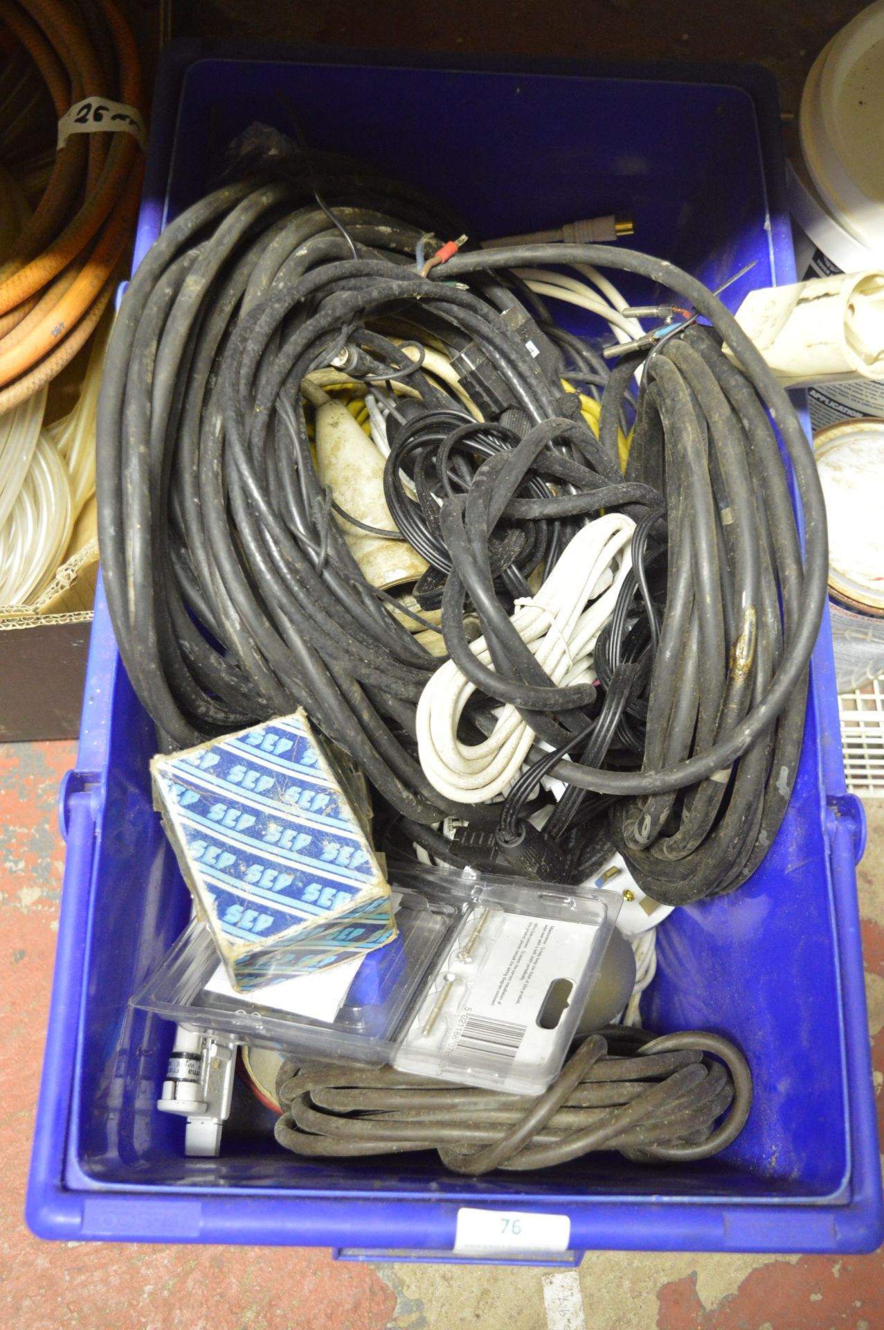 Box of Electrical Cables and Leads