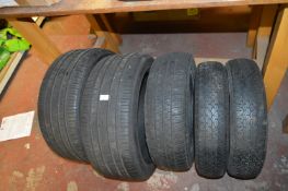 Five Assorted Part Worn Tyres