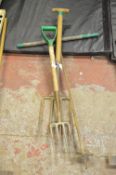 Two Garden Forks and an Augar