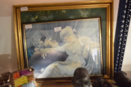 Two Framed Prints - Victorian Ladies