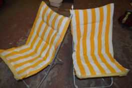 Pair of Metal Framed Deck Chairs