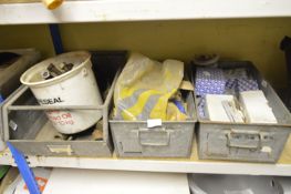 Three Galvanised Containers and Contents of Assort