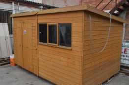Portable 12x8ft Wooden Shed with Fitted Kitchen