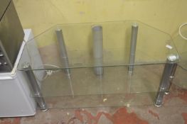 Glass Topped TV Stand