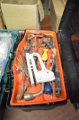 Plastic Toolbox Containing Assorted Hand Tools