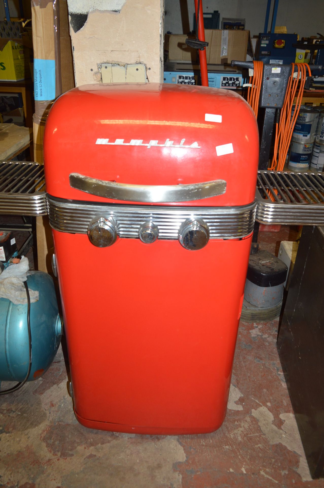 50's Style Red & Chrome Memphis Barbecue