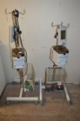 *2x Hemonetics Orthopat Orthopedic Perioperative Autotransfusion Systems on Stand (Both Power Up)