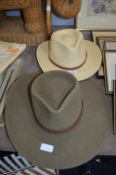 Australian Hat and a Straw Hat