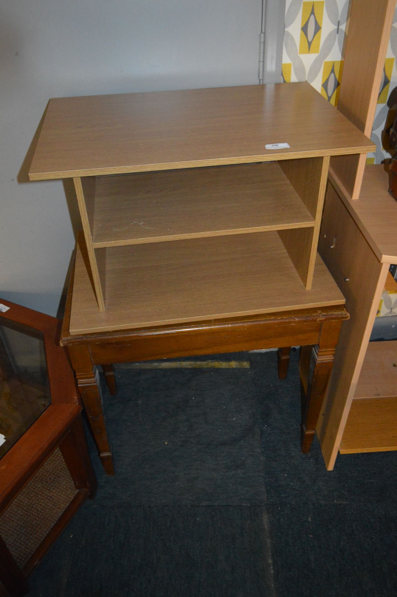 Oak Side Table with Lift Up Lid and a Beech Effect