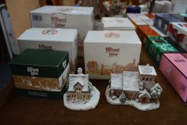 Collection of Seven Lilliput Lane Winter Cottages