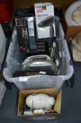 Storage Box Containing Toasters, Sewing Machine, H