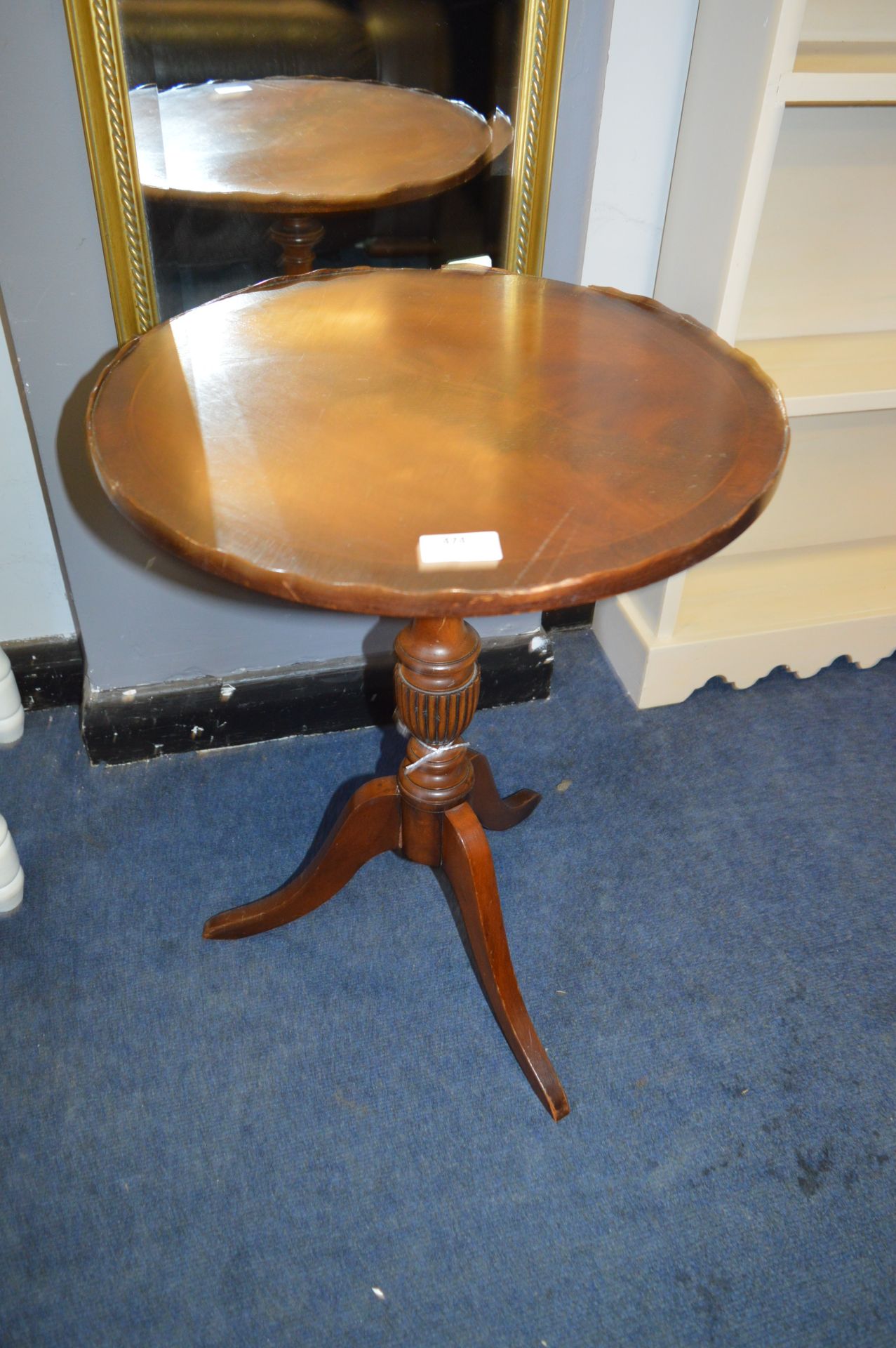 Circular Walnut Topped Wine Table