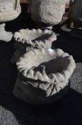 Pair of Reconstituted Limestone Planters in the Fo