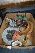 Box Containing Weighing Scales, Wooden Fruit Bowls