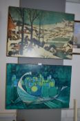 Two Prints on Board - G. Rolland Smith Abstract