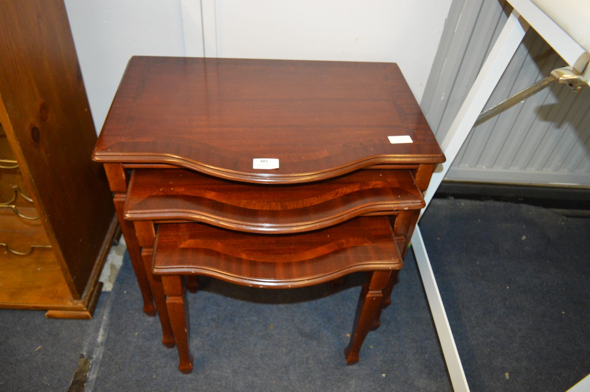 Mahogany Nest of Three Tables