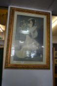 Gilt Framed Print - Victorian Lady