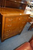1950's Walnut Four Height Chest of Drawers