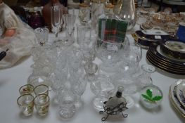 Cut and Drinking Glassware Including Fruit Bowl, V