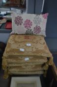 Set of Five Scatter Cushions and One Other