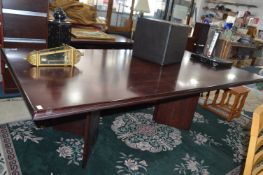 Large Rosewood Effect Rose Boardroom Table
